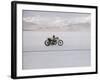 Speeding Motorcycle During Bonneville Hot Rod Meet at the Bonneville Salt Flats in Utah-J^ R^ Eyerman-Framed Photographic Print