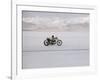 Speeding Motorcycle During Bonneville Hot Rod Meet at the Bonneville Salt Flats in Utah-J^ R^ Eyerman-Framed Photographic Print