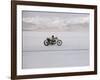 Speeding Motorcycle During Bonneville Hot Rod Meet at the Bonneville Salt Flats in Utah-J^ R^ Eyerman-Framed Photographic Print