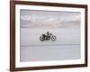 Speeding Motorcycle During Bonneville Hot Rod Meet at the Bonneville Salt Flats in Utah-J^ R^ Eyerman-Framed Photographic Print