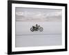 Speeding Motorcycle During Bonneville Hot Rod Meet at the Bonneville Salt Flats in Utah-J^ R^ Eyerman-Framed Photographic Print