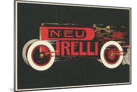 Speeding Roadster-null-Mounted Art Print