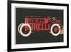 Speeding Roadster-null-Framed Art Print