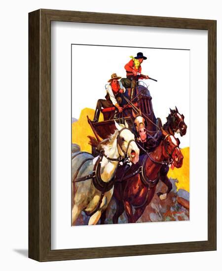 "Speeding Stagecoach,"February 6, 1937-Maurice Bower-Framed Giclee Print