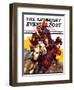 "Speeding Stagecoach," Saturday Evening Post Cover, February 6, 1937-Maurice Bower-Framed Giclee Print