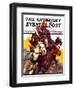 "Speeding Stagecoach," Saturday Evening Post Cover, February 6, 1937-Maurice Bower-Framed Giclee Print