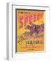 Speedy Vegetable Label - Hanford, CA-Lantern Press-Framed Art Print