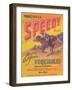 Speedy Vegetable Label - Hanford, CA-Lantern Press-Framed Art Print