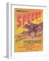 Speedy Vegetable Label - Hanford, CA-Lantern Press-Framed Art Print