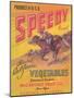 Speedy Vegetable Label - Hanford, CA-Lantern Press-Mounted Art Print