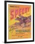 Speedy Vegetable Label - Hanford, CA-Lantern Press-Framed Art Print