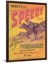 Speedy Vegetable Label - Hanford, CA-Lantern Press-Framed Art Print