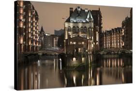 Speicherstadt District, Hafencity, Hamburg, Germany, Europe-Ben Pipe-Stretched Canvas