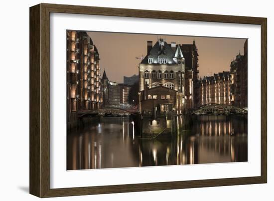 Speicherstadt District, Hafencity, Hamburg, Germany, Europe-Ben Pipe-Framed Photographic Print