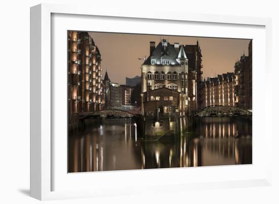 Speicherstadt District, Hafencity, Hamburg, Germany, Europe-Ben Pipe-Framed Photographic Print