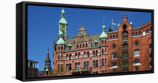 Speicherstadt, Hamburg, Germany, Europe-Hans-Peter Merten-Framed Stretched Canvas