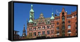 Speicherstadt, Hamburg, Germany, Europe-Hans-Peter Merten-Framed Stretched Canvas