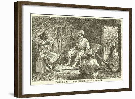 Speke's Last Conference with Kamrasi-null-Framed Giclee Print