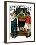 "Spelling Bee," Saturday Evening Post Cover, September 10, 1927-Lawrence Toney-Framed Giclee Print