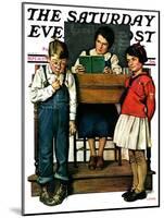 "Spelling Bee," Saturday Evening Post Cover, September 10, 1927-Lawrence Toney-Mounted Giclee Print