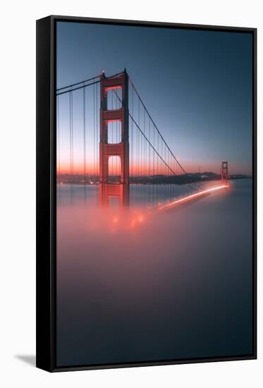 Spencer Battery Fog Golden Gate Bridge, San Francisco California Travel-Vincent James-Framed Stretched Canvas