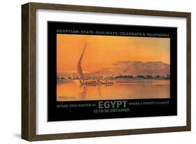 Spend This Winter in Egypt Where a Perfect Climate is to Be Obtained-D. Rudeman-Framed Art Print