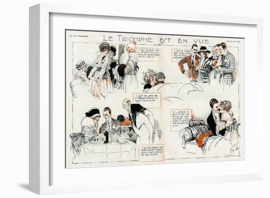 Spending Money 1918-René Vincent-Framed Art Print