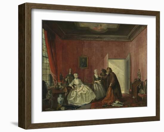 Spendthrift or the Wasteful Woman-Cornelis Troost-Framed Art Print