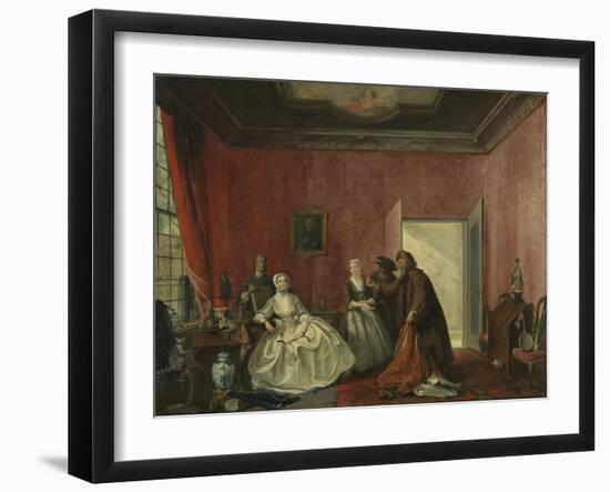 Spendthrift or the Wasteful Woman-Cornelis Troost-Framed Art Print