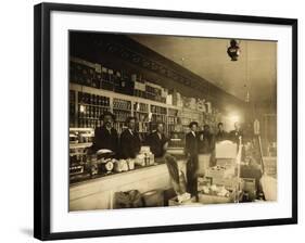 Spenker & Miller Company-A Mercantile Operation In Goldfield-Interior-Allen Photo Company-Framed Art Print