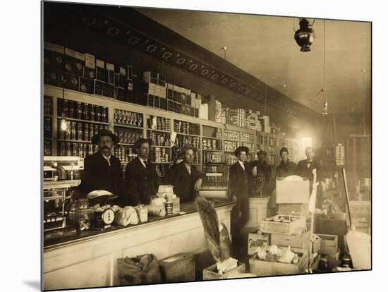 Spenker & Miller Company-A Mercantile Operation In Goldfield-Interior-Allen Photo Company-Mounted Art Print