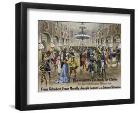 Sperl Saal Dance Hall in Vienna, Print. Austria, 19th Century-null-Framed Giclee Print