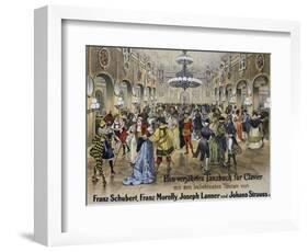 Sperl Saal Dance Hall in Vienna, Print. Austria, 19th Century-null-Framed Giclee Print