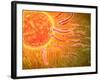 Sperm Traveling Towards Egg with Cellia-null-Framed Art Print