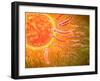 Sperm Traveling Towards Egg with Cellia-null-Framed Art Print