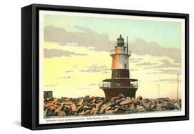 Sperry Lighthouse, New Haven, Connecticut-null-Framed Stretched Canvas