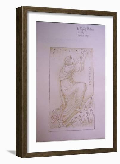 Spes, Illustration on the Flyleaf of 'Utopia' by Thomas More, 1897-Edward Burne-Jones-Framed Giclee Print