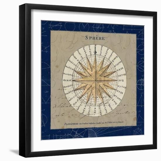 Sphere Compass Blue-Sue Schlabach-Framed Premium Giclee Print