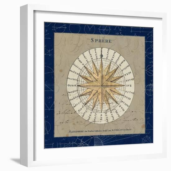 Sphere Compass Blue-Sue Schlabach-Framed Premium Giclee Print