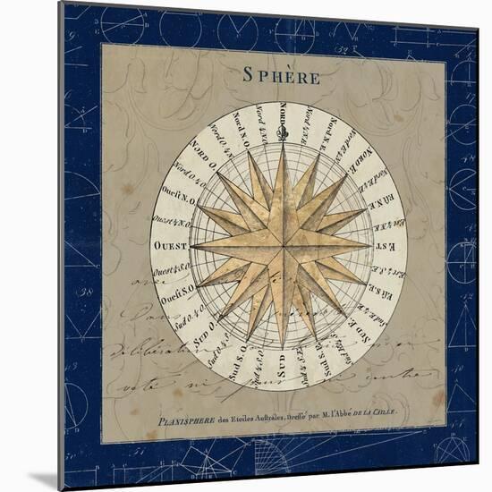 Sphere Compass Blue-Sue Schlabach-Mounted Premium Giclee Print