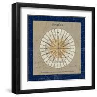 Sphere Compass Blue-Sue Schlabach-Framed Art Print