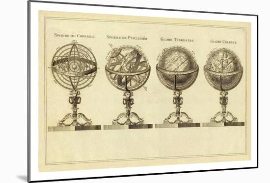 Spheres et Globes, c.1791-Jean Lattre-Mounted Art Print