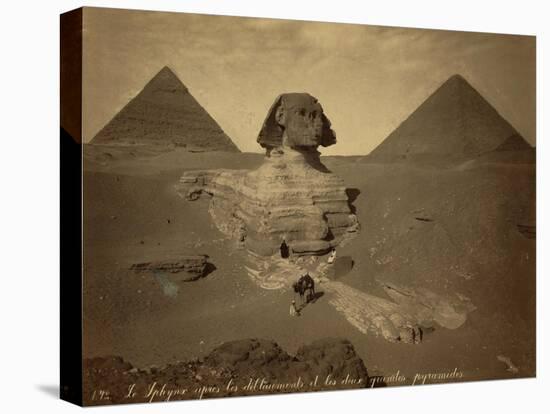 Sphinx and Giza Pyramids, 19th Century-Science Source-Stretched Canvas