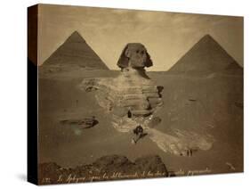 Sphinx and Giza Pyramids, 19th Century-Science Source-Stretched Canvas