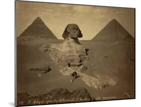 Sphinx and Giza Pyramids, 19th Century-Science Source-Mounted Giclee Print