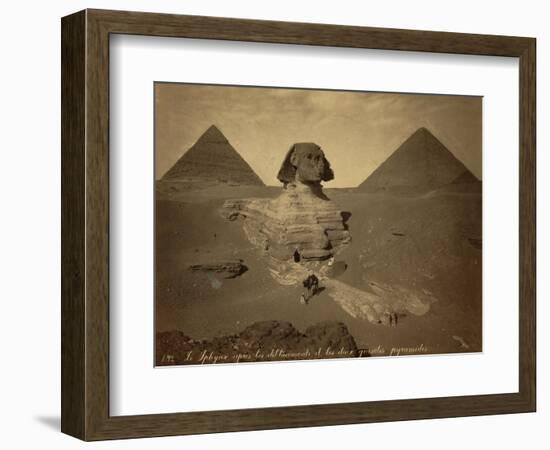 Sphinx and Giza Pyramids, 19th Century-Science Source-Framed Giclee Print