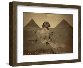 Sphinx and Giza Pyramids, 19th Century-Science Source-Framed Giclee Print