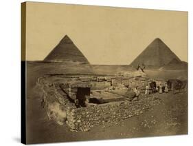 Sphinx and Giza Pyramids, 19th Century-Science Source-Stretched Canvas