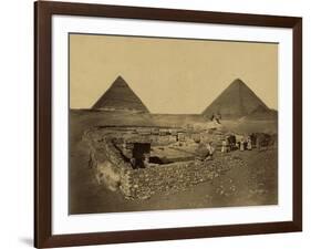 Sphinx and Giza Pyramids, 19th Century-Science Source-Framed Giclee Print