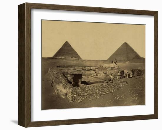 Sphinx and Giza Pyramids, 19th Century-Science Source-Framed Giclee Print